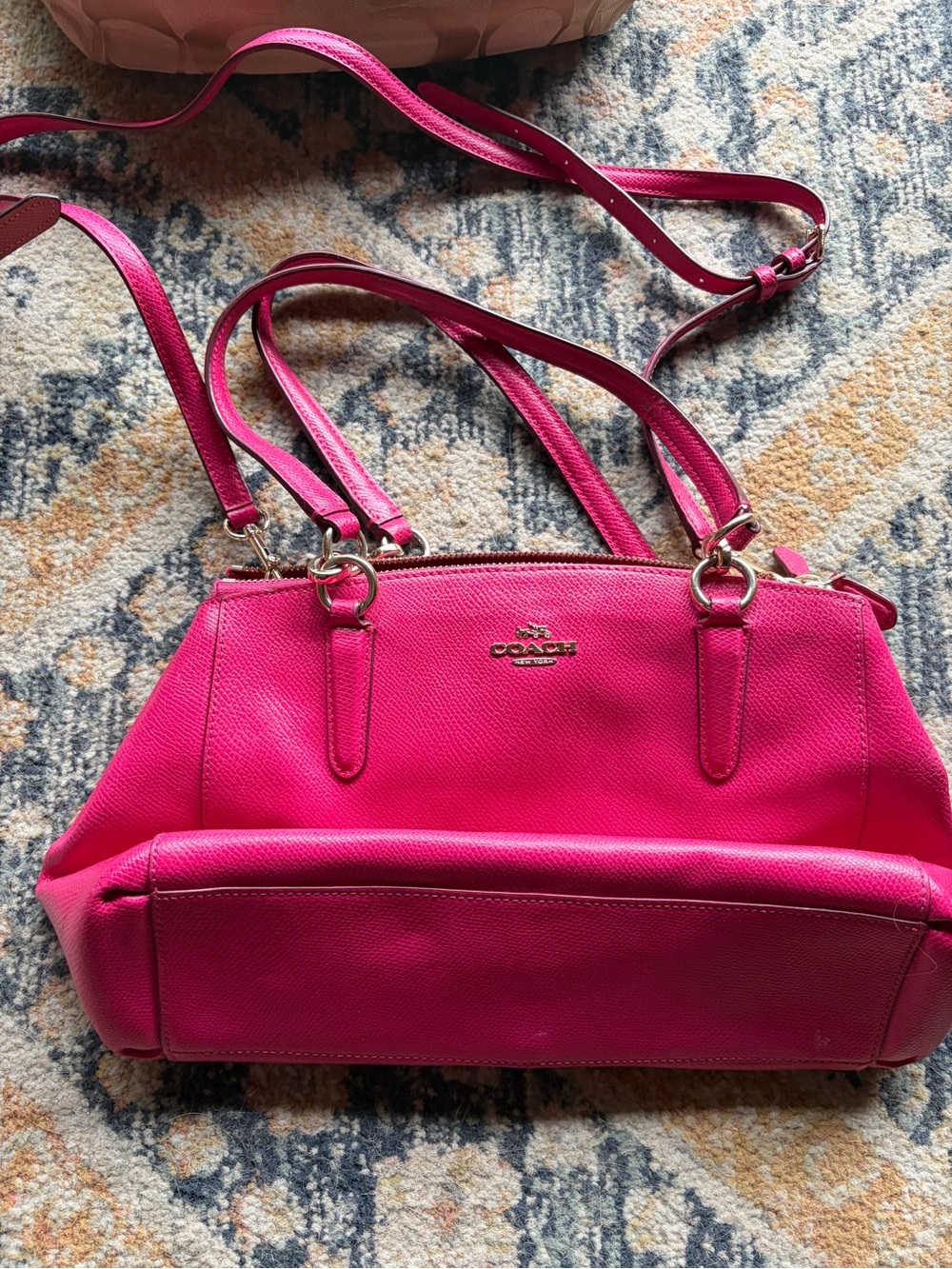 Coach Hot Pink Leather Shoulder Satchel